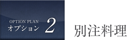 オプション2　別注料理